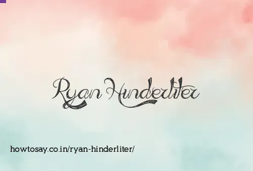 Ryan Hinderliter