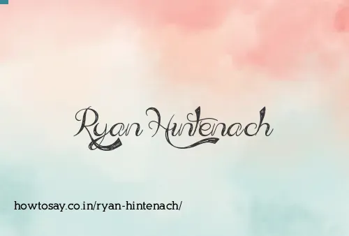Ryan Hintenach