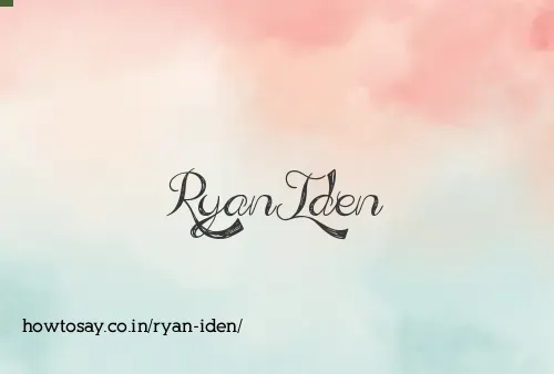 Ryan Iden