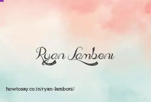 Ryan Lamboni