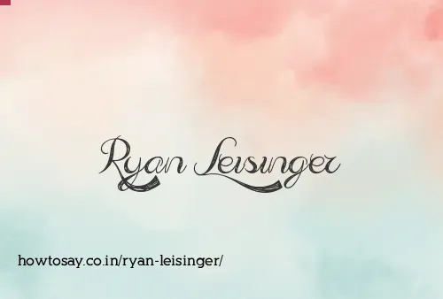 Ryan Leisinger