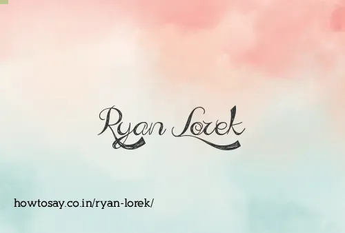 Ryan Lorek