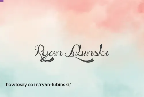 Ryan Lubinski