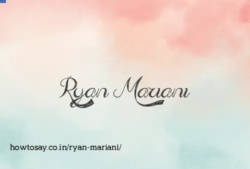 Ryan Mariani