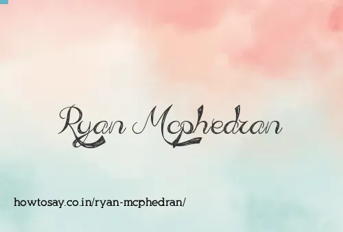 Ryan Mcphedran