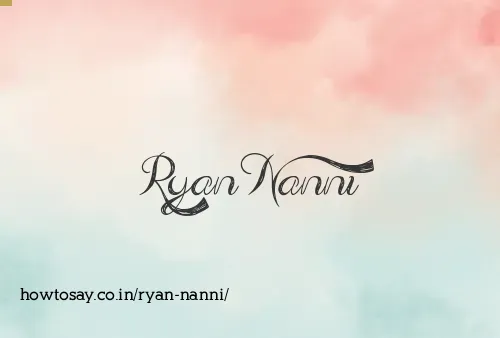 Ryan Nanni