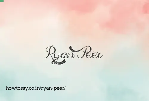 Ryan Peer