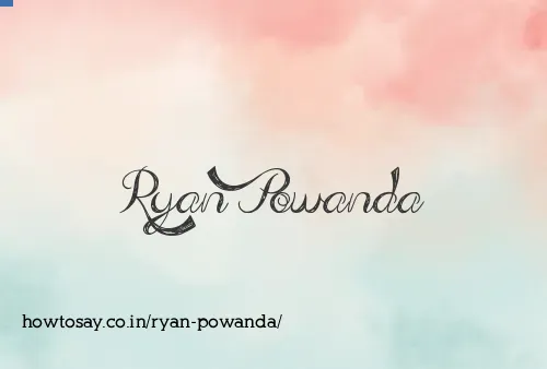 Ryan Powanda