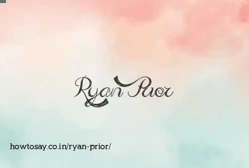 Ryan Prior