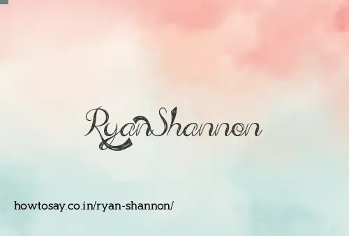 Ryan Shannon
