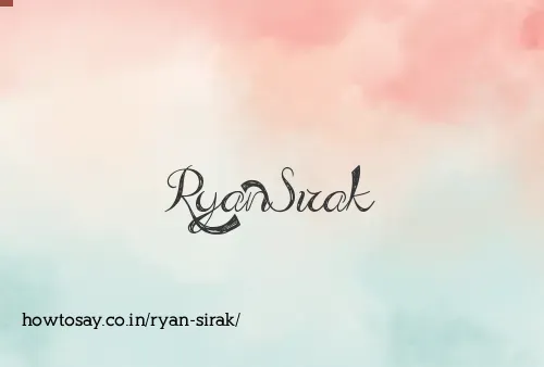 Ryan Sirak