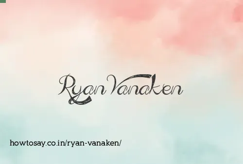 Ryan Vanaken