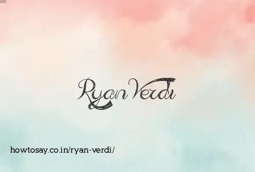 Ryan Verdi