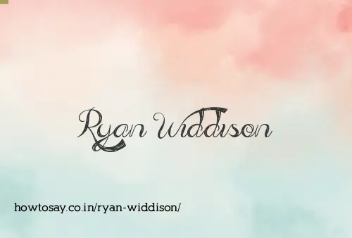 Ryan Widdison
