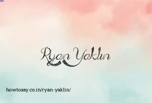 Ryan Yaklin