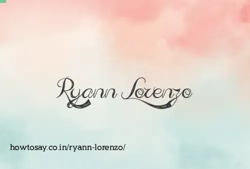 Ryann Lorenzo