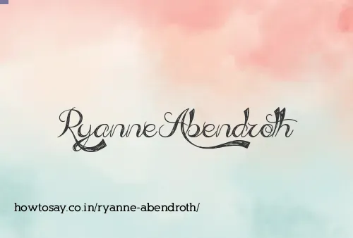 Ryanne Abendroth