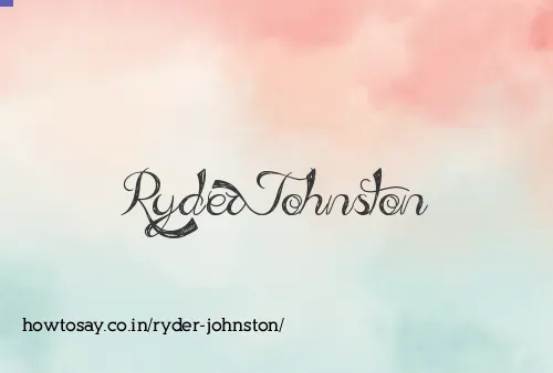 Ryder Johnston