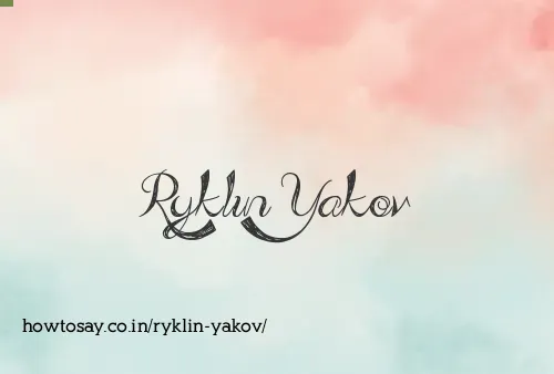 Ryklin Yakov
