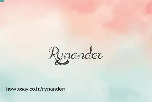 Rynander