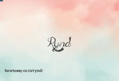 Rynd