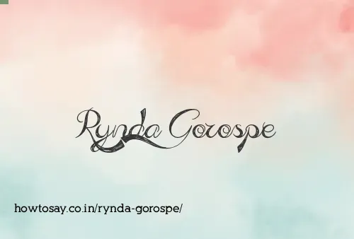 Rynda Gorospe