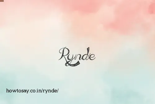 Rynde