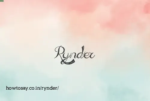 Rynder