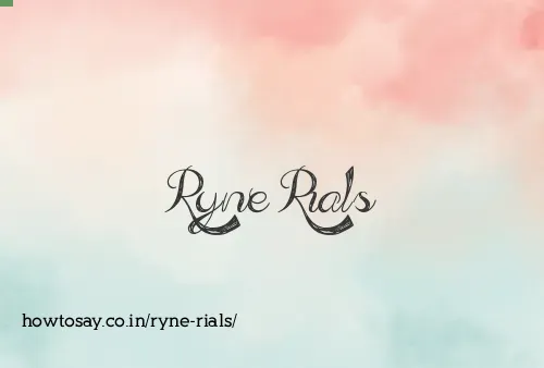 Ryne Rials