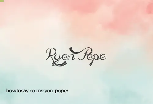 Ryon Pope