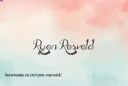 Ryon Rosvold
