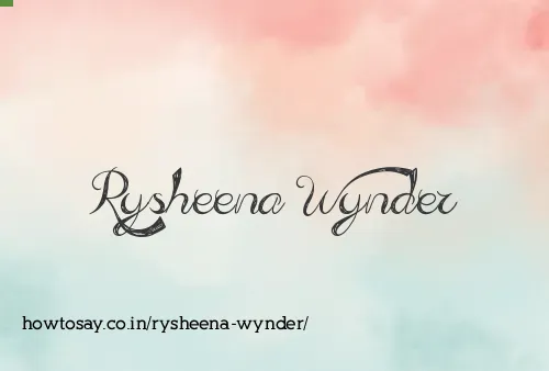 Rysheena Wynder