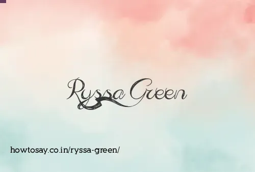 Ryssa Green