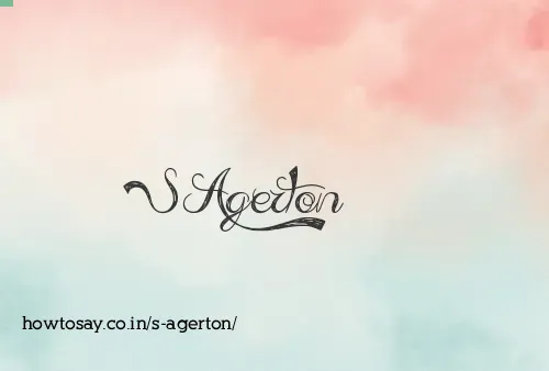 S Agerton