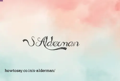 S Alderman