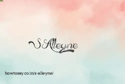 S Alleyne