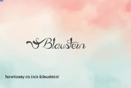 S Blaustein