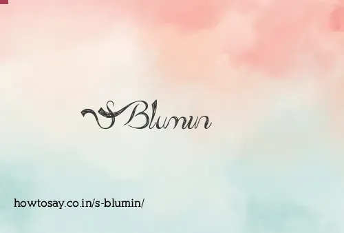 S Blumin