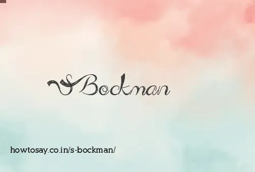 S Bockman