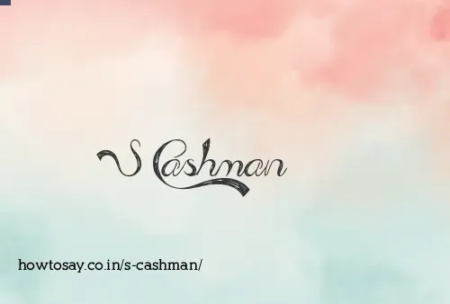 S Cashman