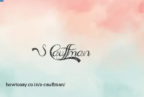 S Cauffman