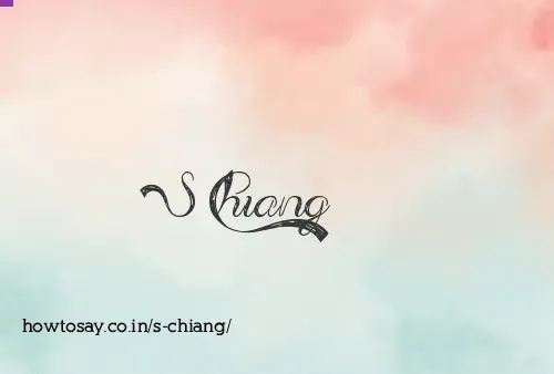 S Chiang