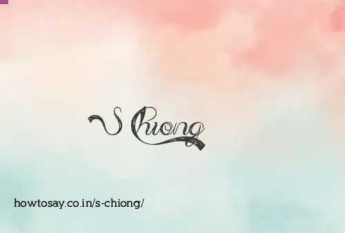 S Chiong