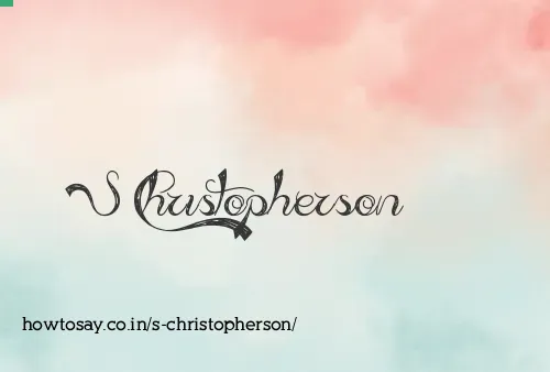 S Christopherson
