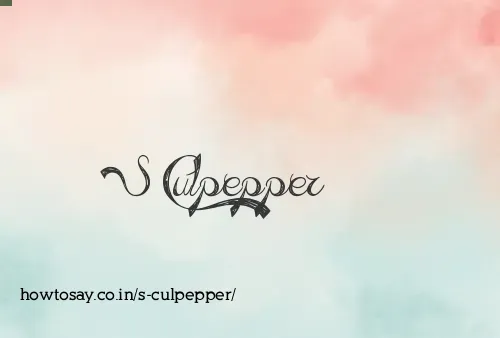 S Culpepper