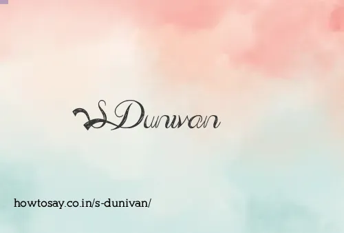 S Dunivan
