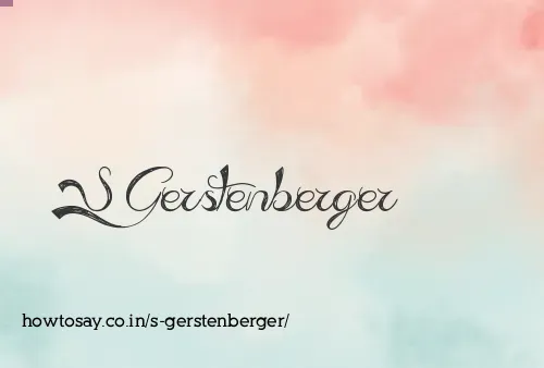 S Gerstenberger