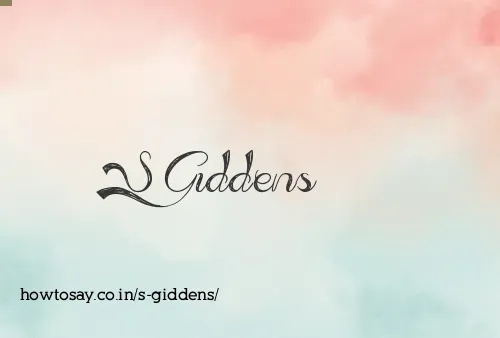 S Giddens