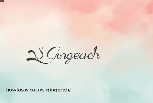 S Gingerich