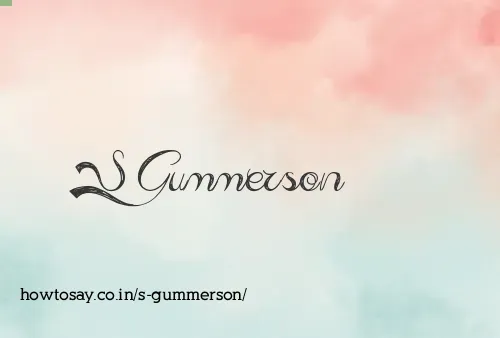 S Gummerson
